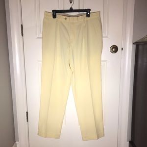 Hiltl Pleated 100% Cotton Pants (light yellow)